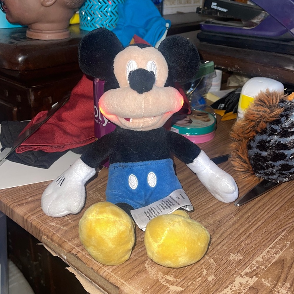 Small light up Mickey Mouse plush